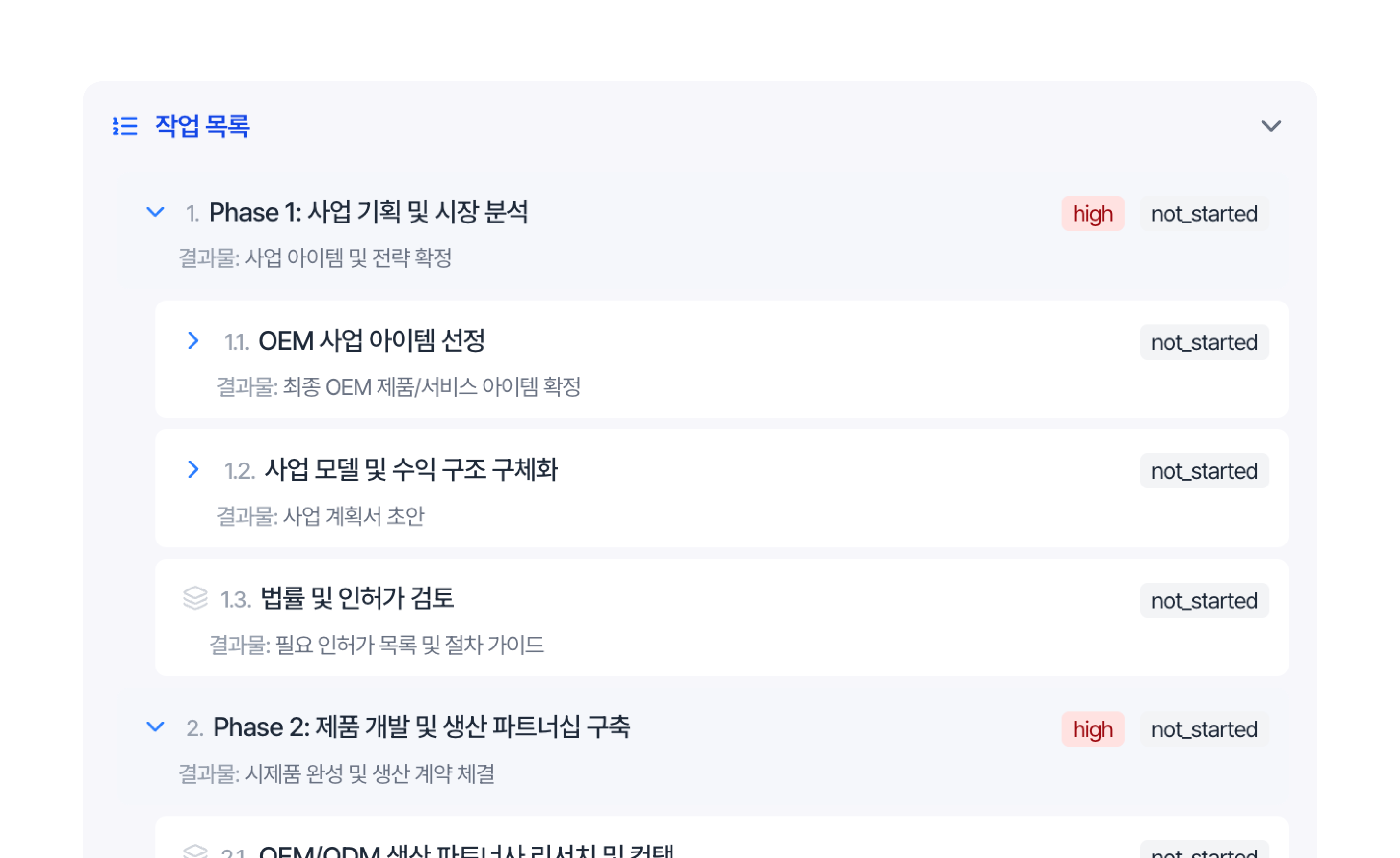 업무 구조도 생성 데모